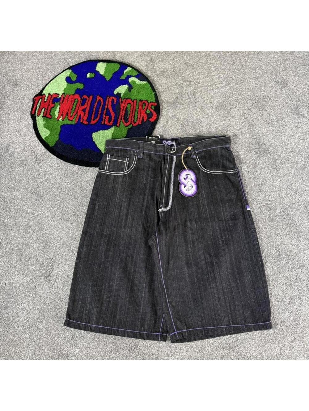 vintage y2k super baggy jorts 2000’s evolution in design brand new denim